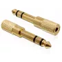 Delock 65361 audio adaptér 6,35 mm jack konektor samec na 3,5 mm jack konektor samica 3-Pin TRS kov