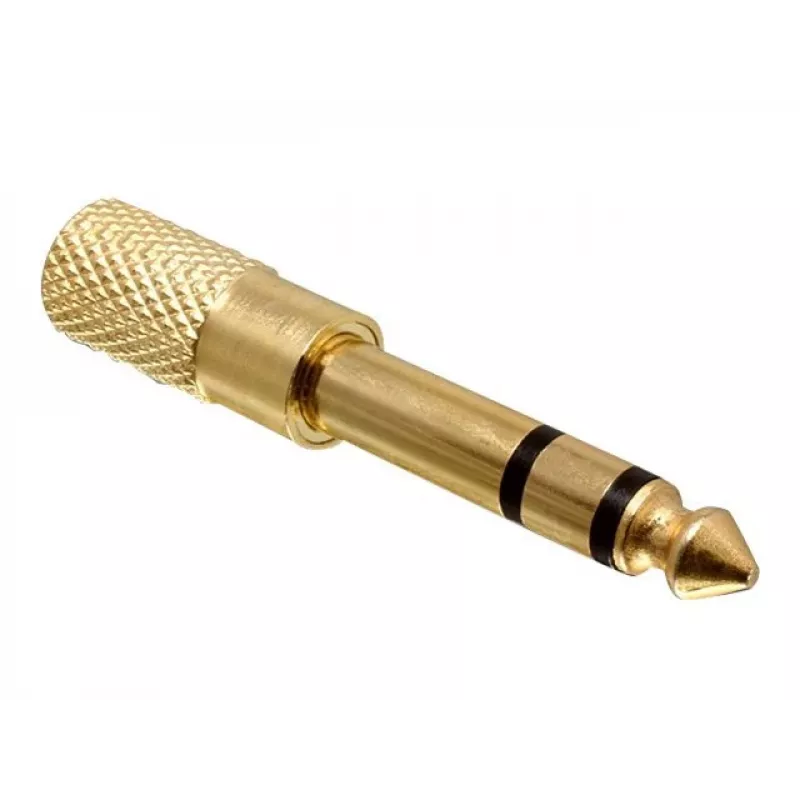 Delock 65361 audio adaptér 6,35 mm jack konektor samec na 3,5 mm jack konektor samica 3-Pin TRS kov