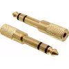Delock 65361 audio adaptér 6,35 mm jack konektor samec na 3,5 mm jack konektor samica 3-Pin TRS kov