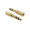 Delock 65361 audio adaptér 6,35 mm jack konektor samec na 3,5 mm jack konektor samica 3-Pin TRS kov