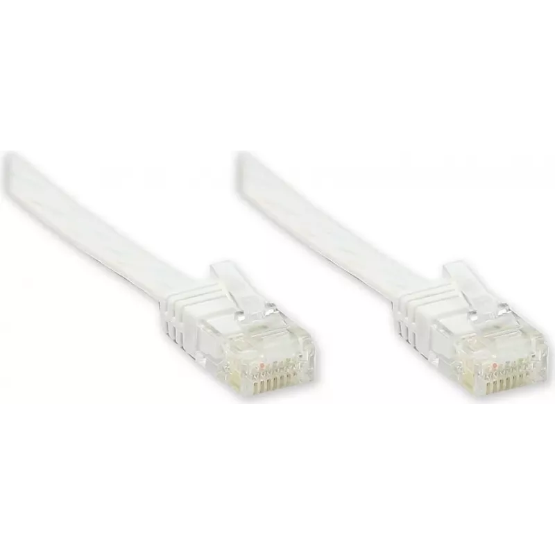 GoodConnections Cat. 5e U/UTP plochý patch kábel, 7,5 m, biela 805U-F507W