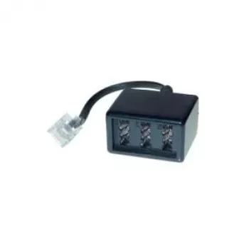 Alcasa T3A-NFN RJ-45 Adaptér, samec/samica, čierny