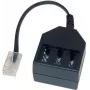 GoodConnections telefónny adaptér RJ45 (8P4C) konektor samec na TAE-F konektor samica, 20cm, čierny T4A-NFF