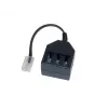 GoodConnections telefónny adaptér RJ45 (8P4C) konektor samec na TAE-F konektor samica, 20cm, čierny T4A-NFF