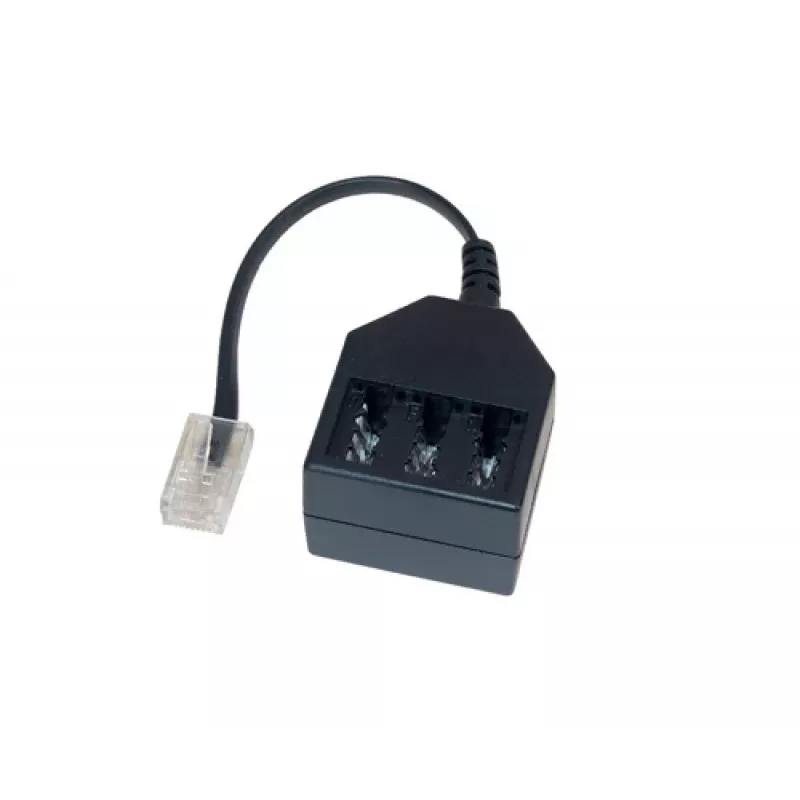 GoodConnections telefónny adaptér RJ45 (8P4C) konektor samec na TAE-F konektor samica, 20cm, čierny T4A-NFF