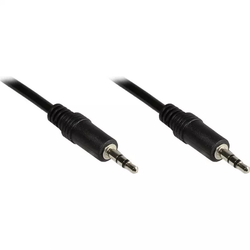 GoodConnections 3,5mm stereo audio kábel konektor samec na konektor samec, 1,5m, pozlátený, čierny (1970-EX)