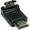 Good Connections HDMI adaptér 19-pin konektor samec na konektor samica, zahnutý nadol, čierny (HDMI-FMWU)