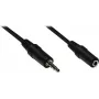 GoodConnections 3,5 mm audio predlžovací kábel, konektor samec na samica, 3-pólový, čierny, 2,5 m AS-35V25