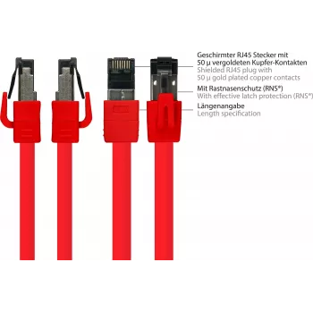 GoodConnections Alcasa 8080-015R Cat8.1 S/FTP sieťový kábel 1,5 m červený