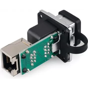 GoodConnections Alcasa IC06-R302 priemyselný RJ45 konektor samica, IP65/IP67, sivý, zinkové puzdro, -40 až 80°C