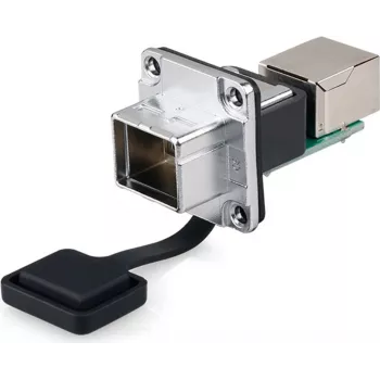 GoodConnections Alcasa IC06-R302 priemyselný RJ45 konektor samica, IP65/IP67, sivý, zinkové puzdro, -40 až 80°C