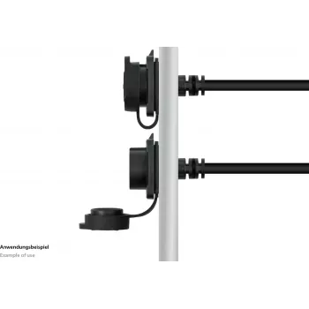 GoodConnections S1 priemyselný USB-C kábel, USB 3.2 Gen 2, 10 Gbps, M16 zabudovateľný, IP65/67, 1 m, čierny (IC01-16U3102-010)