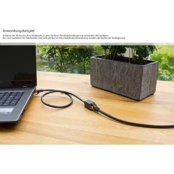 GoodConnections Cat.7 S/FTP RJ45 predlžovací kábel s ochranou západky, bezhalogénový, 1 m, čierny 8070VR-010S