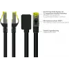 GoodConnections Cat.7 S/FTP RJ45 predlžovací kábel s ochranou západky, bezhalogénový, 1 m, čierny 8070VR-010S