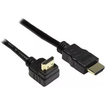 Good Connections High-Speed HDMI kábel s Ethernet, zahnutý konektor smerom nahor, pozlátený, 1 m, čierny 4510-GWO010
