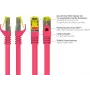 GoodConnections 8070R-400M Cat.7 S/FTP RJ45 patch kábel, PiMF, bez halogénov, 600 MHz, OFC, ochrana západky RNS, 40 m, purpurový