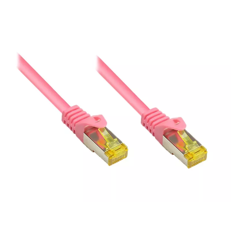 GoodConnections 8070R-400M Cat.7 S/FTP RJ45 patch kábel, PiMF, bez halogénov, 600 MHz, OFC, ochrana západky RNS, 40 m, purpurový