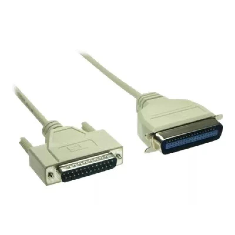 GoodConnections Premium paralelný tlačiarňový kábel, DB25 konektor samec na Centronics 36 konektor samec, 0,6 m, sivý, dvojito tienený 4090-06