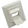GoodConnections centrálny vložka 50x50 mm s krycím rámom 80x80 mm pre sieťové zásuvky, signálna biela RAL9003 (GC-N0155)