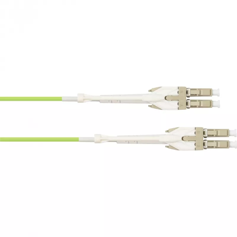 GoodConnections OM5 LC/LC duplex uniboot optický patch kábel, 5 m, LSZH, limetkovozelená LW-U815LC5