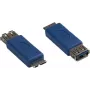 GoodConnections Alcasa USB-AD36 adaptérový kábel USB Micro-B konektor samec na USB-A konektor samica, 0,15 m, modrý