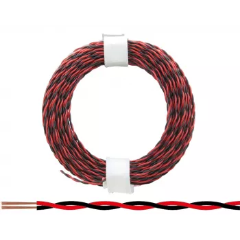 Donau Elektronik 210-10 Lanko 2 x 0,04 mm² červené/čierne 10 m