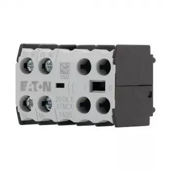 Eaton 20DILE blok pomocných kontaktov, 2-pólový, 1NO+1NC, bočná montáž, skrutkové svorky, IP20, čierna/biela 010208