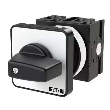 Eaton T0-2-8230/E 2-pólový vačkový prepínač ZAP-VYP 20A 690V čelná montáž 48x48mm IP65 čierny/biely 088685