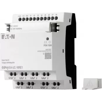 Eaton EASY-E4-UC-16RE1 easyE4 riadiace relé, 8 DI, 4 AI, 8 reléových výstupov, Ethernet, LCD, DIN lišta