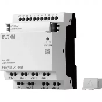 Eaton EASY-E4-UC-16RE1 easyE4 riadiace relé, 8 DI, 4 AI, 8 reléových výstupov, Ethernet, LCD, DIN lišta