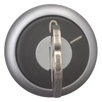 Eaton M22-WRS-MS20 kľúčom ovládaný otočný prepínač, 2 polohy, aretovaný, kľúč MS20, titánový kovový čelný prstenec, čierny 111779