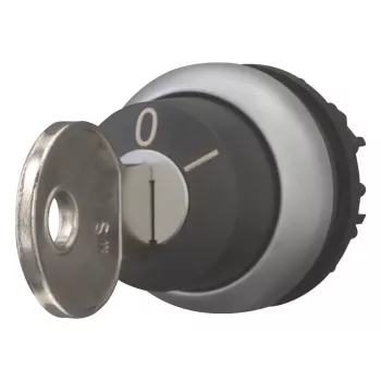 Eaton M22-WS-MS2 kľúčom ovládaný otočný prepínač, 2 polohy aretovaný, čierna/strieborná 111790