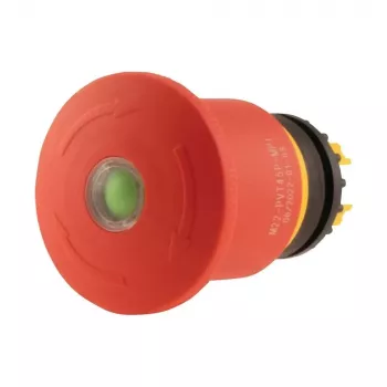 Eaton M22-PVT45P-MPI otočný prepínač, 3 polohy, aretovaný, červeno-žlto-čierny ovládač, 1NO+1NC, 22,5 mm 121463