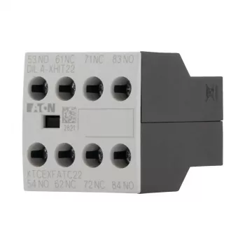 Eaton DILA-XHIT22 blok pomocných kontaktov, 2NO+2NC, čelná montáž, skrutkové svorky, čierna/biela 101044