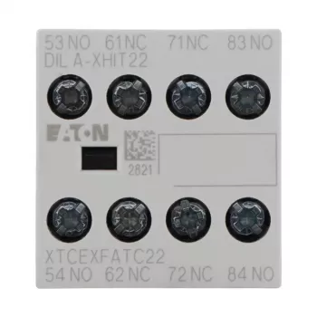 Eaton DILA-XHIT22 blok pomocných kontaktov, 2NO+2NC, čelná montáž, skrutkové svorky, čierna/biela 101044
