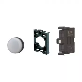 Eaton M22 biela LED signálna lampa kompletná jednotka M22-L-W-LED230-BVP, 230V AC/DC, 22,5mm 132601