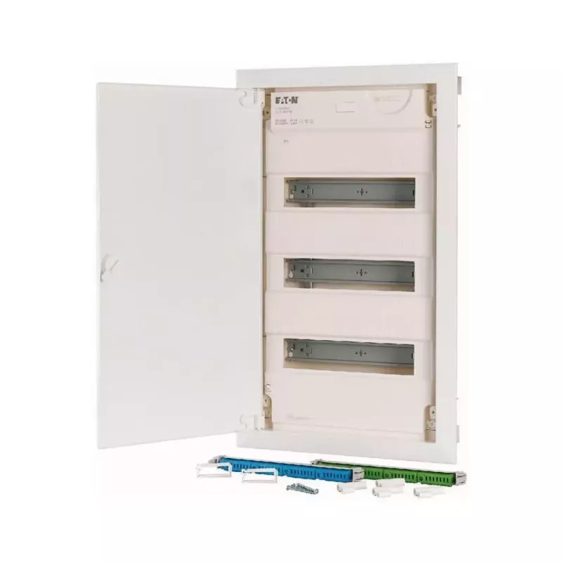 Eaton KLV-36HWP-F nástenný rozvádzač, 3 rady, 36 modulov, priehľadné dvere, biely 178810