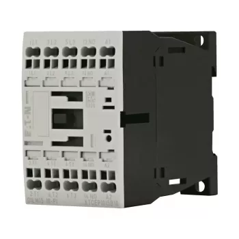 Eaton DILM15-10(24VDC)-PI výkonový stýkač, 3 NO hlavné kontakty, 1 NO pomocný kontakt, 24 V DC cievka, 15 A AC-3, 7,5 kW 199253