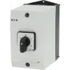 Eaton 207537 3-pólový otočný vypínač, 20 A, 690 V, predná montáž, čierno-biely