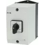 Eaton 207537 3-pólový otočný vypínač, 20 A, 690 V, predná montáž, čierno-biely