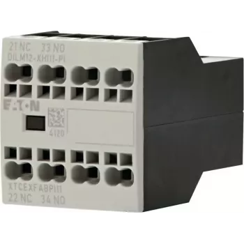 Eaton DILM12-XHI11 pomocný kontaktný blok, 1NO+1NC, predná montáž, skrutkové svorky 199456