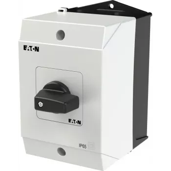 Eaton T0-3-8228/I1 3-pólový spínač ZAP-VYP 20A 690V AC, čierna rukoväť/biela predná strana 207125