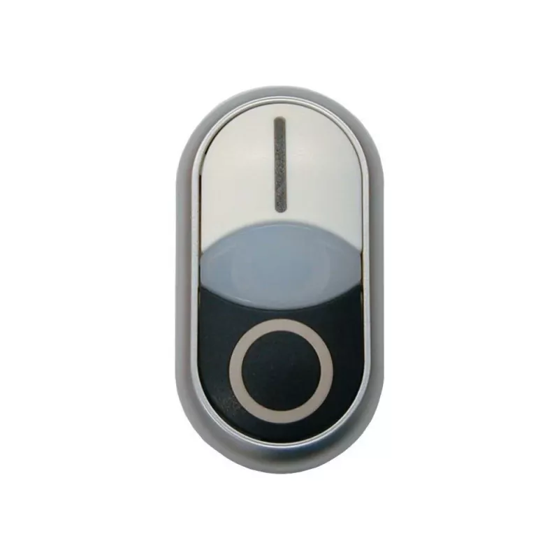 Eaton M22S-DDL-W dvojitý ovládač tlačidla, osvetlený, biely 216707