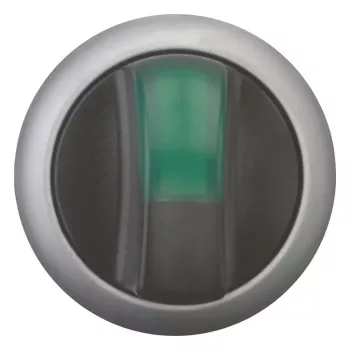 Eaton M22-WLK3-G prepínač, 3-polohový, aretovaný, zelený páčka, titánová clona, 22,5 mm 216837