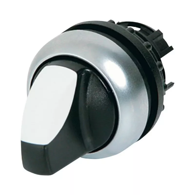 Eaton M22-WRLK3-W 3-polohový páčkový spínač, plast, biely páčka, titánová clona 216843-BK