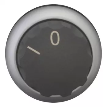Eaton M22-W voličový ovládač, 3 polohy aretované, čierny, plastový predný krúžok, montáž 22,5 mm