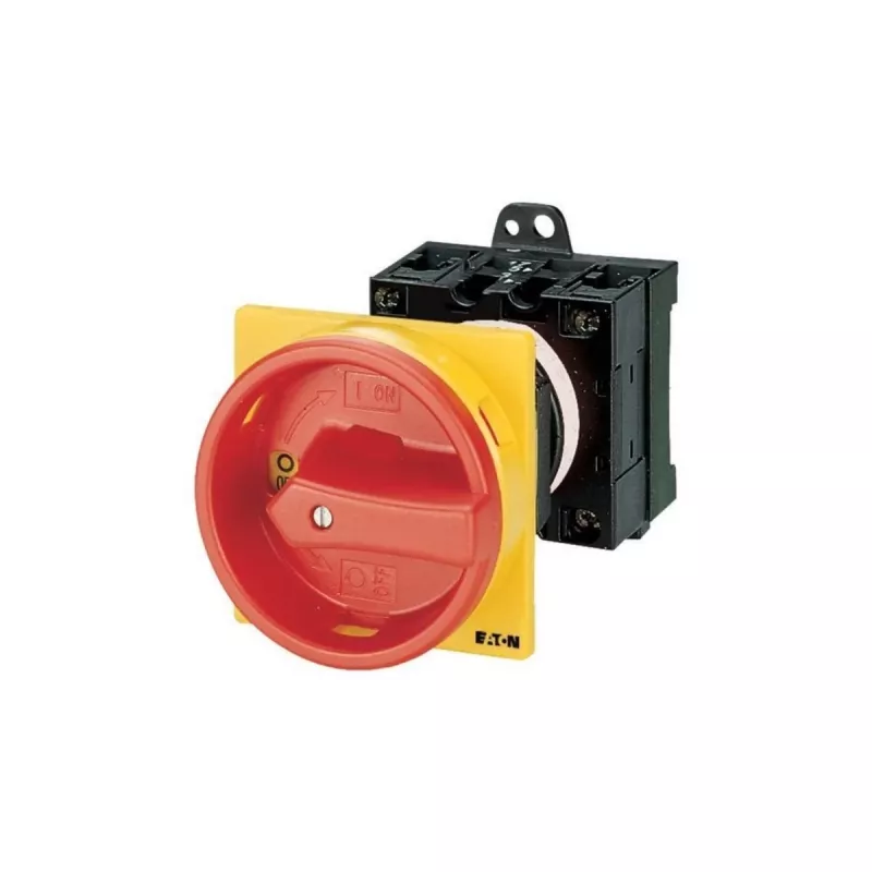 Eaton T0-2-1/V/SVB uzamykateľný vačkový spínač 20 A 1-pólový 90° červený/žltý