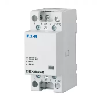 Eaton Z-SCH2 inštalačný stýkač 230V AC 25A 3NO+1NC DIN lišta 248846