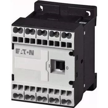 Eaton DILEM-01-G-C(24VDC) mini stýkač, 3-pólový, 1 NC, cievka 24 V DC, 9 A, 4 kW, IP20, čierna/biela 230167