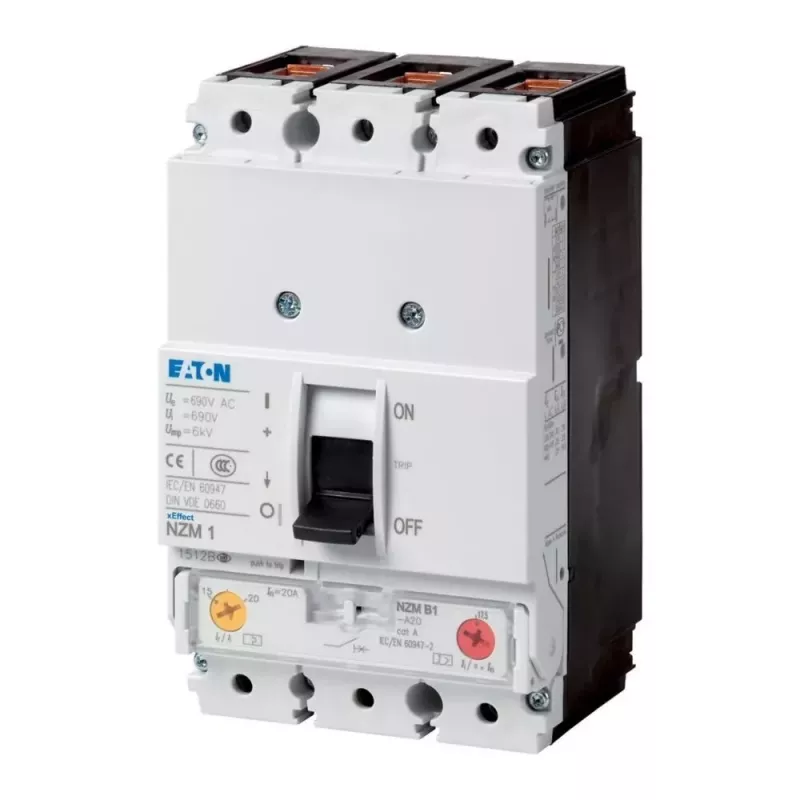 Eaton NZMB1-A63 3-pólový istič, 63 A, 690 V AC, 36 kA 259077